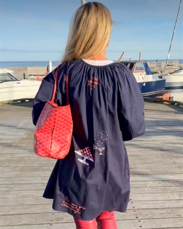 WAUW THE CHAMPAGNE TUNIC DRESS Marine blue